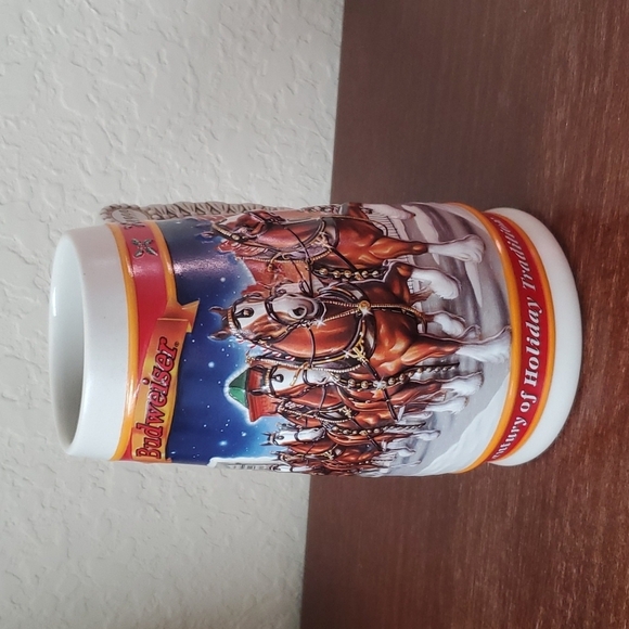 VTG 1999 Budweiser Beer holiday Collectible Stein "A Century of Tradition" - Picture 3 of 10
